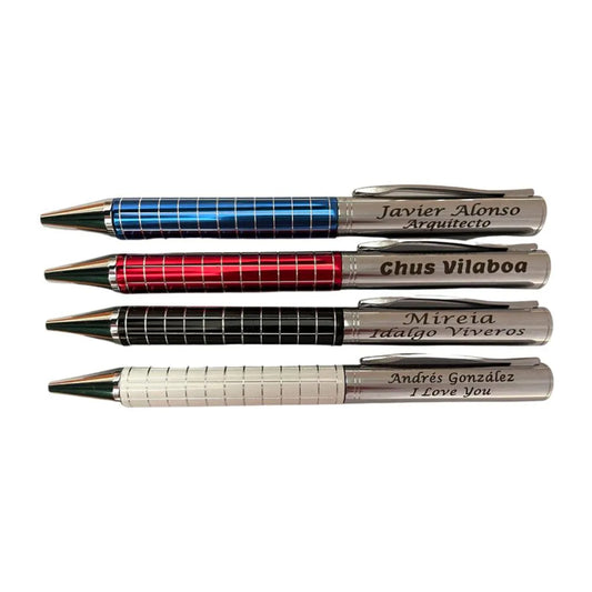 Bolígrafo Personalizado Pierre Cardín, metal (Blanco, Negro, Azul o Rojo) - Regalo Grabado