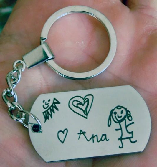Personalized Military Plate Keychain