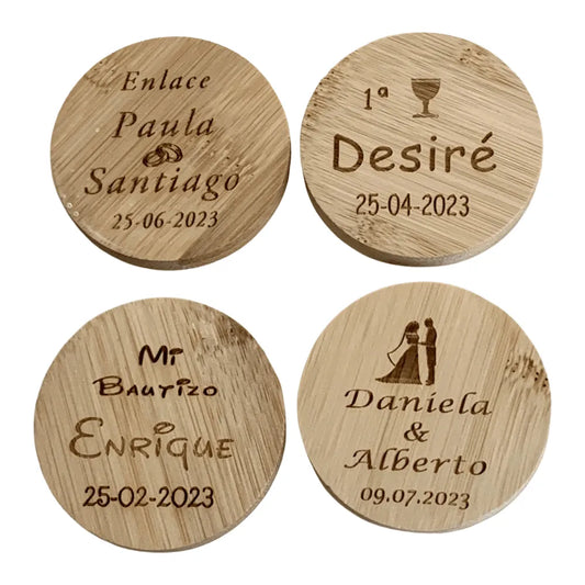 Abridores de Bambú con Imán Personalizados - Regalo Grabado