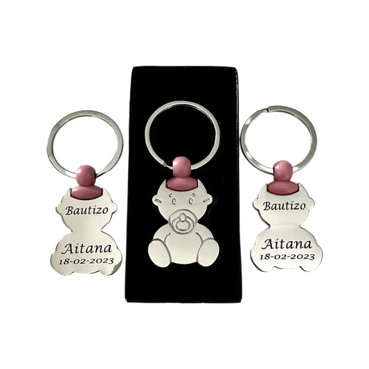 Llavero bebe bautizo Personalizado - Regalo Grabado