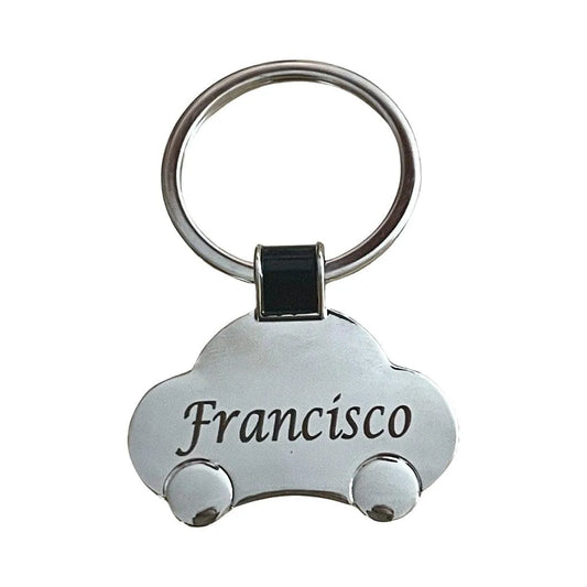 Llavero Coche Personalizado, en metal fino con bolsita de regalo - Regalo Grabado