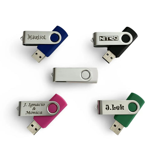 Memoria USB Personalizada - Texto y Logo | 16GB - Regalo Grabado