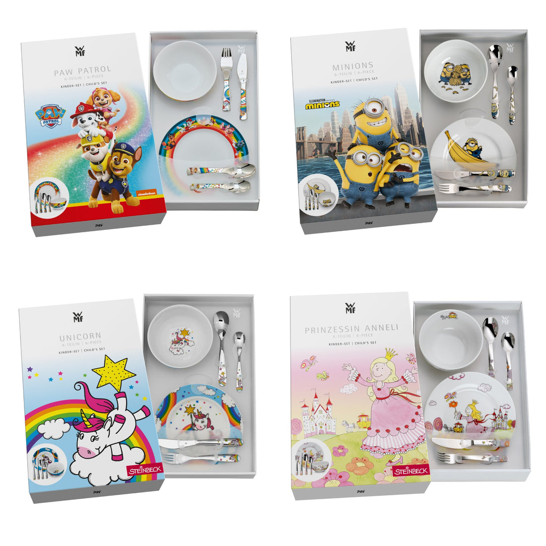 Nuevo lanzamiento cubiertos infantiles personalizados con vajilla