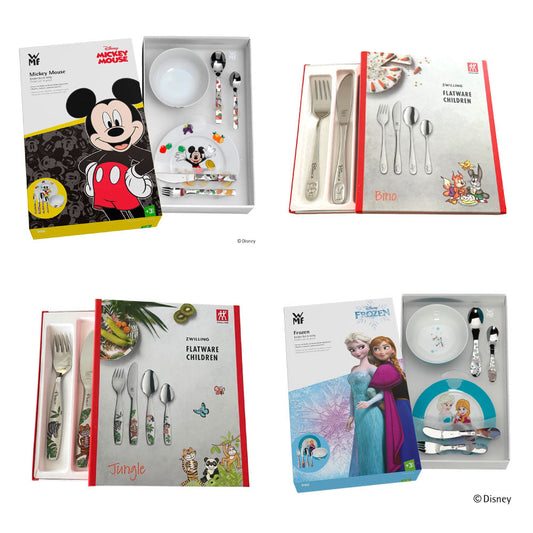 Cubiertos personalizados de regalo grabado modelos Mickey Mouse, Bino, Junglas, Frozen