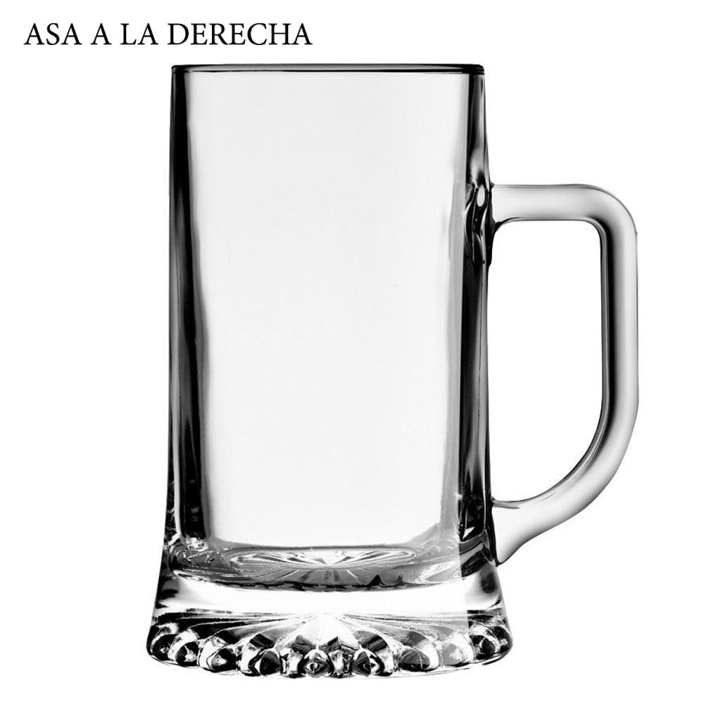 Jarra de Cerveza Personalizada con Nombre, Dibujo, Logo | Para Diestros y Zurdos (500ml) - Regalo Grabado