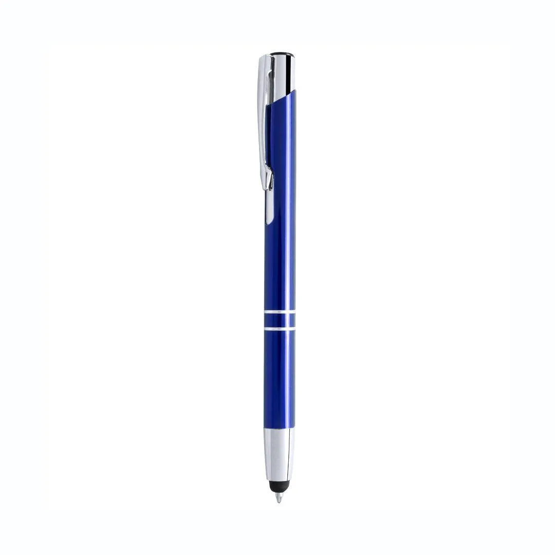 Bolígrafo personalizado con puntero táctil color azul