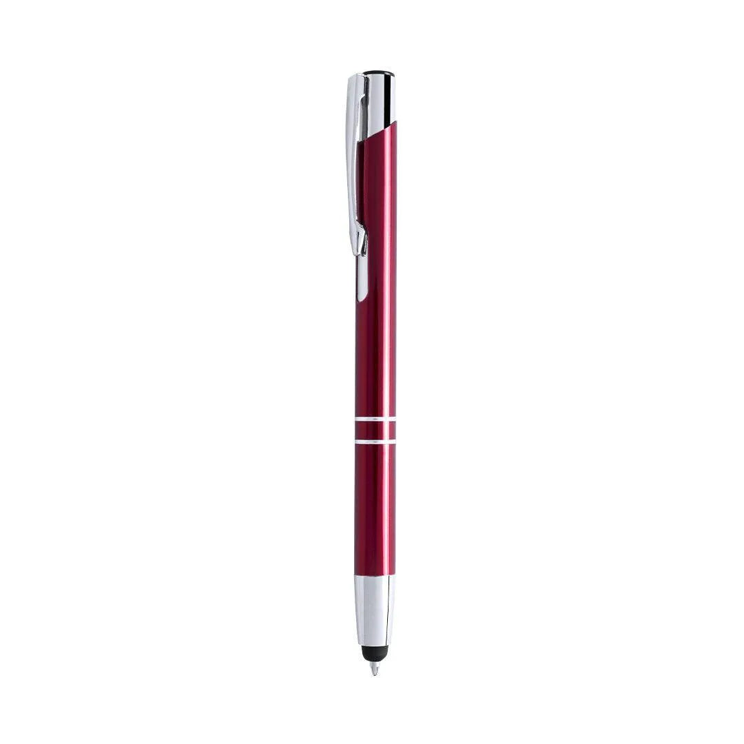 Bolígrafo personalizado con puntero táctil color rojo
