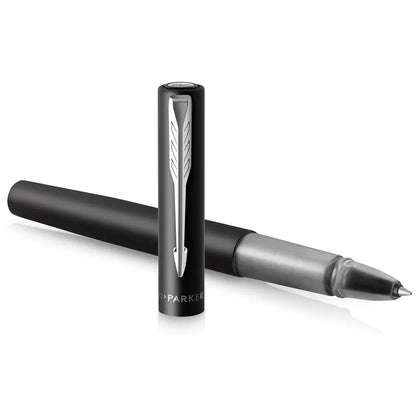 Stylo roller noir métallique personnalisé Vector XL Parker 