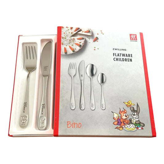 Cubiertos Personalizados Infantiles 4 piezas | Ideal para regalo modelo Bino