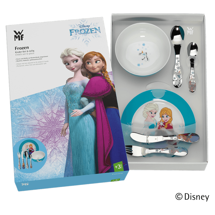 Juego de Cubiertos y Vajilla Personalizados para Bebés | Frozen | 6 Piezas