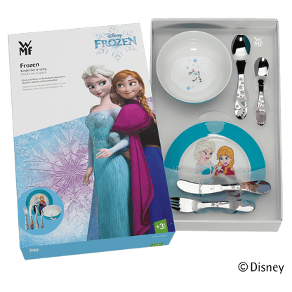 Juego de Cubiertos y Vajilla Personalizados para Bebés | Frozen | 6 Piezas