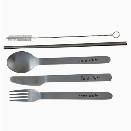 Personalized Travel Cutlery with the text you want