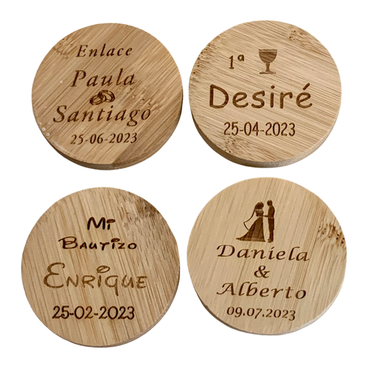 Bamboo Openers with Personalized Magnet