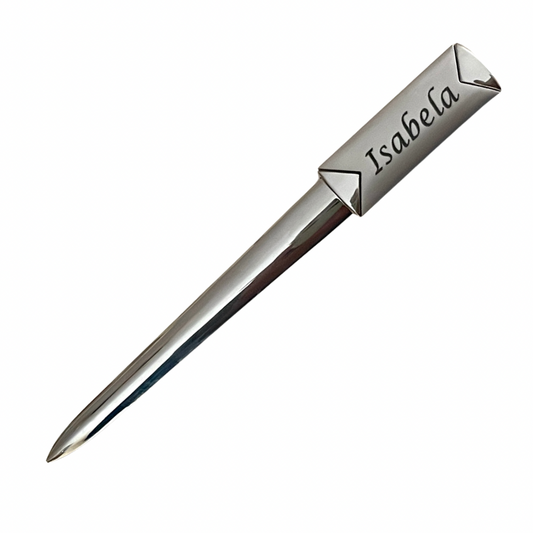 Personalized letter opener in gift box