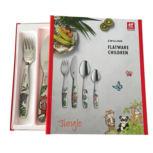 Jungle Animal Children's Cutlery Engraved with your desired text