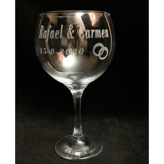Personalized Gin Tonic Glass with name, text or drawing you want