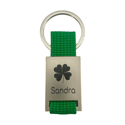 Personalized Steel and Polyester Keychain