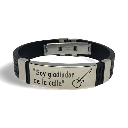 Pulsera Caucho Personalizada Ajustable | Ancha