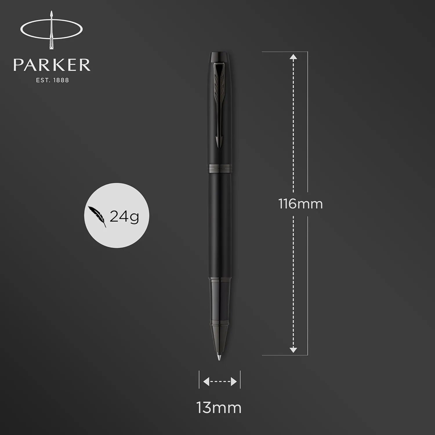 Medidas Parker IM boligrafo roller personalizado