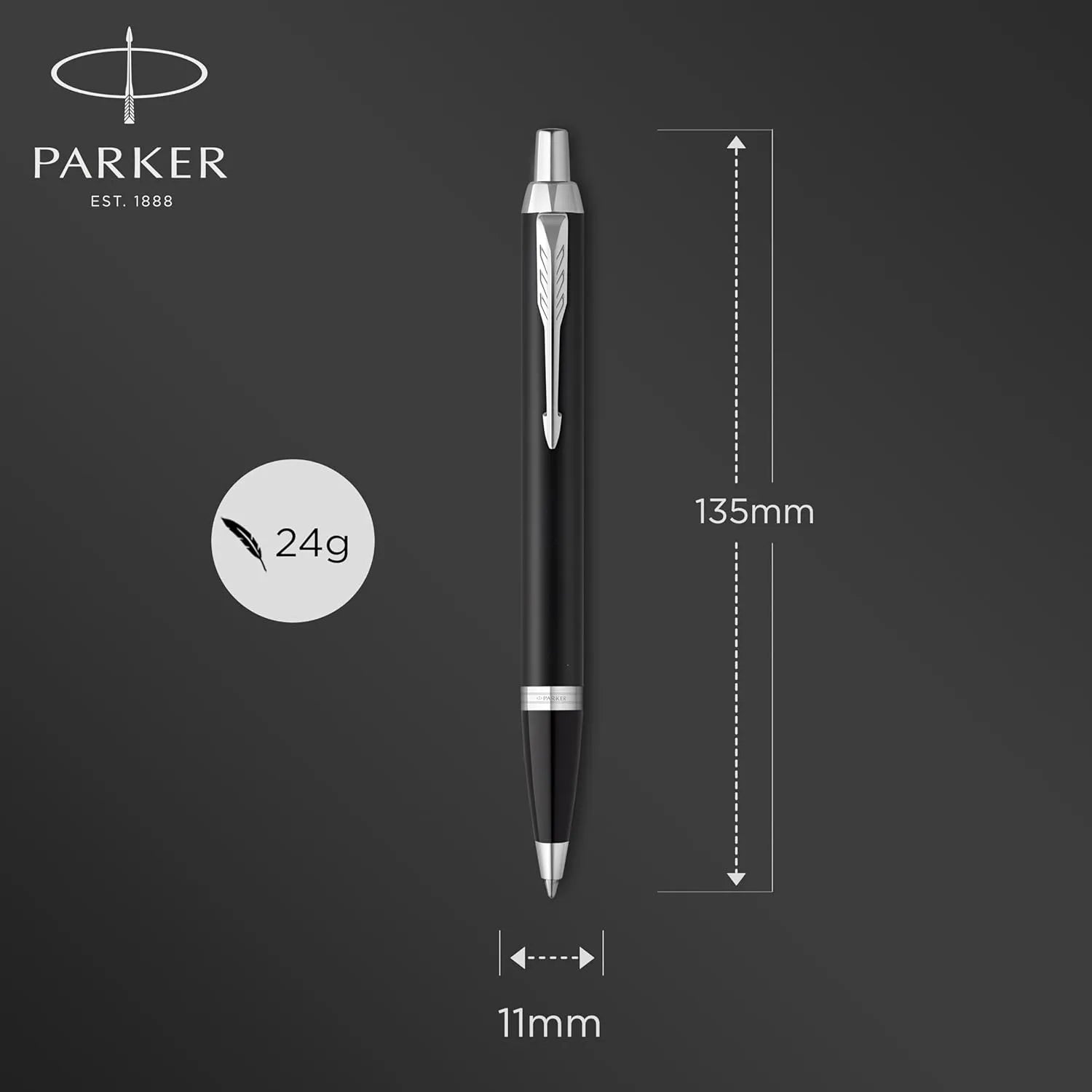 Medidas bolígrafo Parker IM personalizado