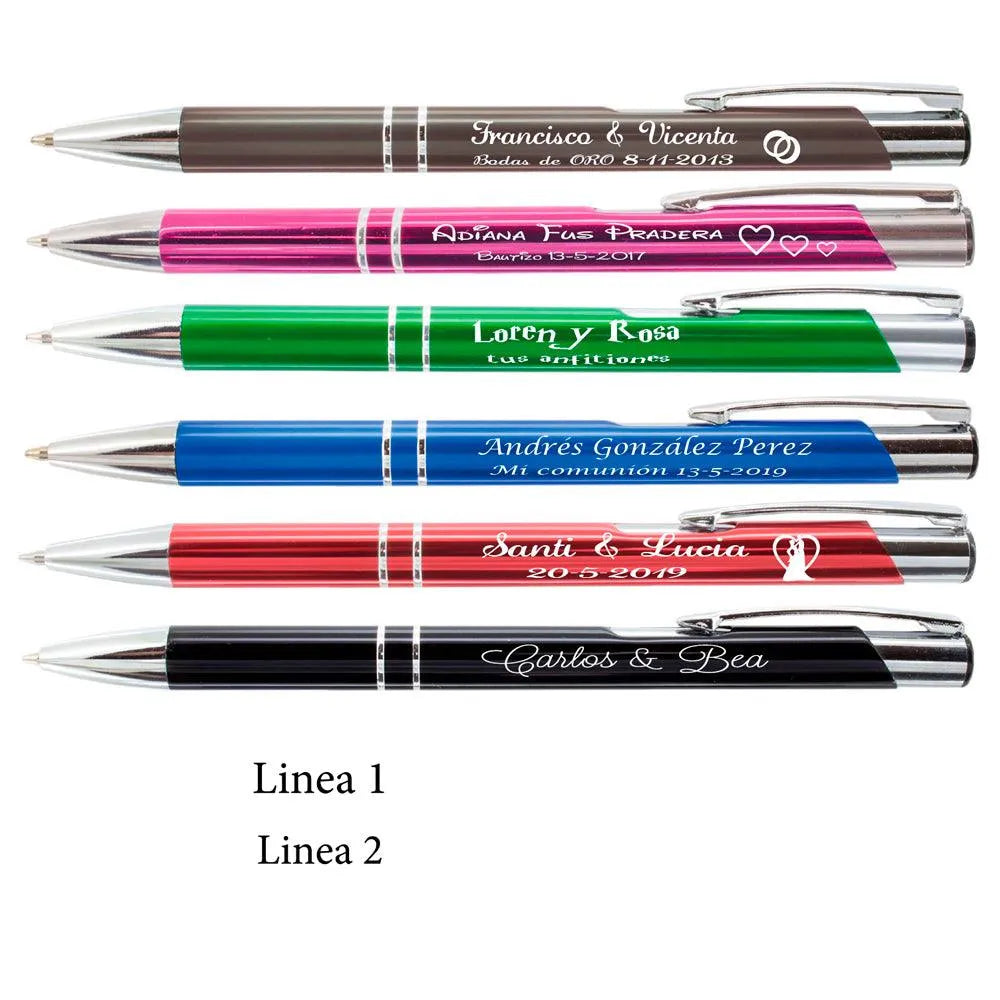 Personalziación pack de bolígrafos personalizados