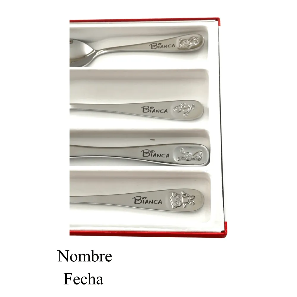 Personalización cubiertos infantiles modelo Bino