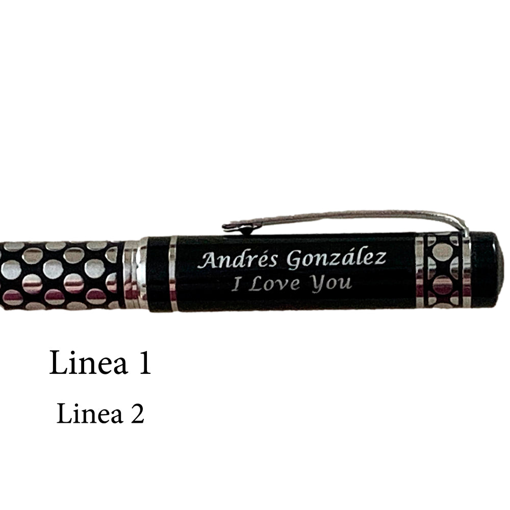 Bolígrafo Fashion Pierre Cardín Personalizado, metal en Blanco o Negro para regalo