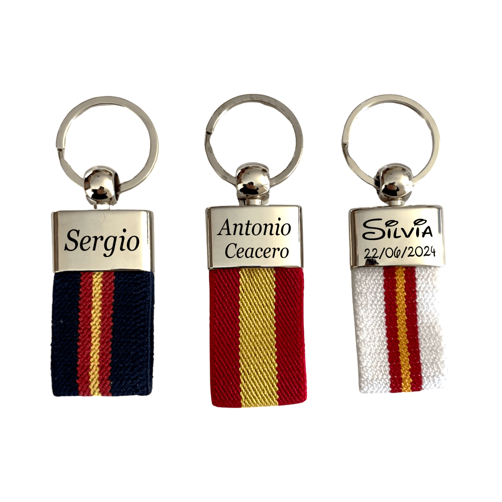 Llavero Bandera de España Personalizado - Regalo Grabado