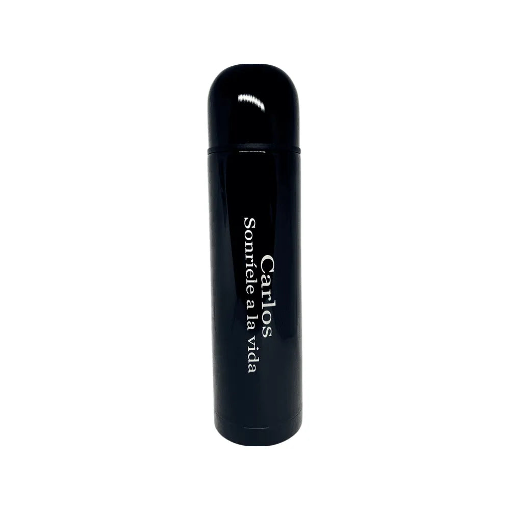 Termo Personalizado acabado brillo. Incluye anilla con mosquetón para colgar - Regalo Grabado