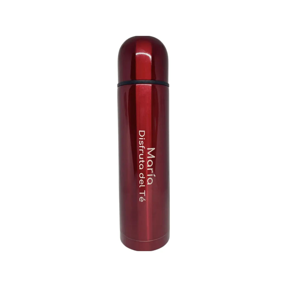 Termo Personalizado acabado brillo. Incluye anilla con mosquetón para colgar - Regalo Grabado