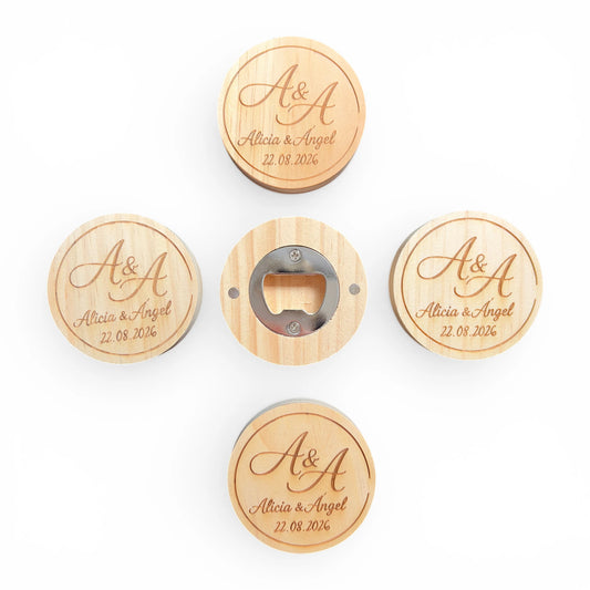 Abridores con Imán Para Bodas Personalizados