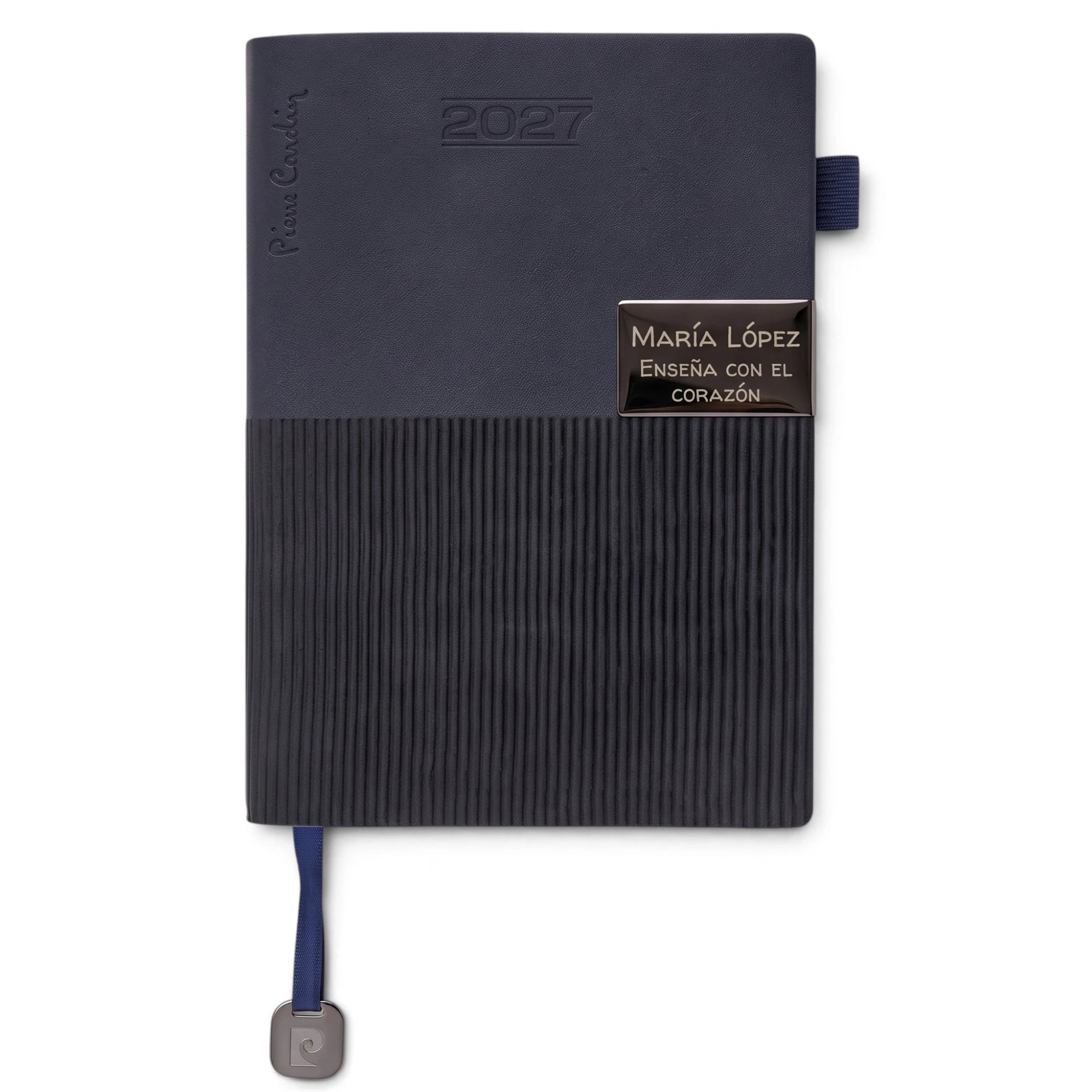 Agenda Pierre Cardin personalizada azul marino con caja