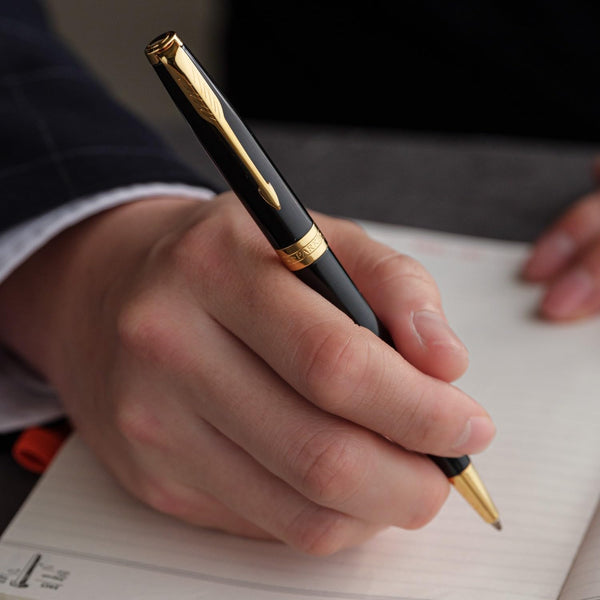 Bolígrafo Parker Sonnet Personalizado Negro y Dorado