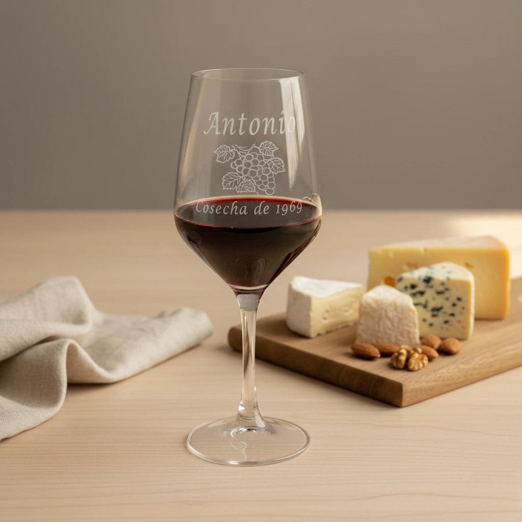 Copa de Vino Personalizada "Diamante" – Vidrio Templado 580ml