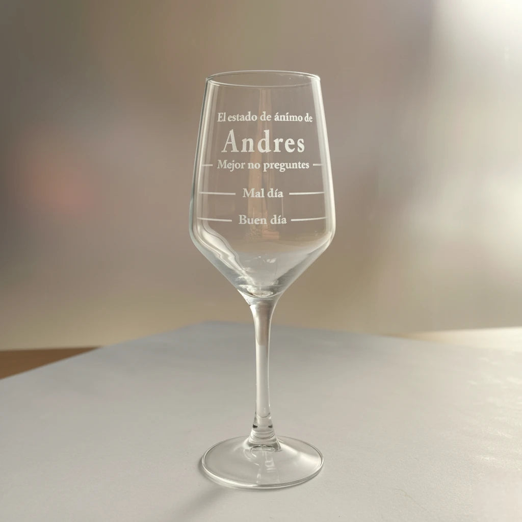 Copa de Vino Personalizada "Diamante" – Vidrio Templado 580ml