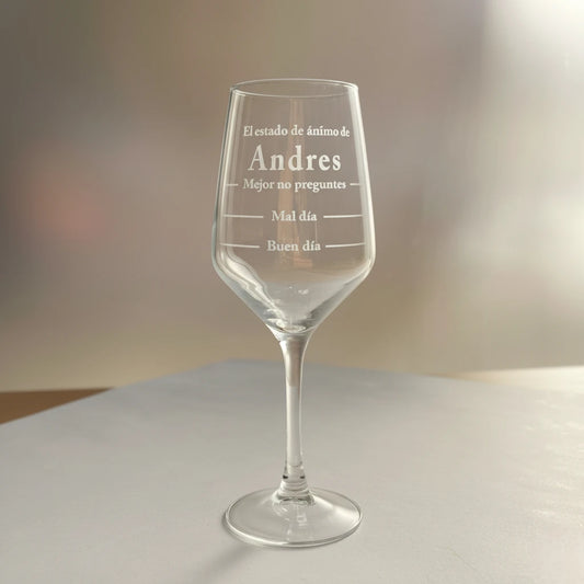 Copa de Vino Personalizada "Diamante" (Vidrio Templado) – 580 ml