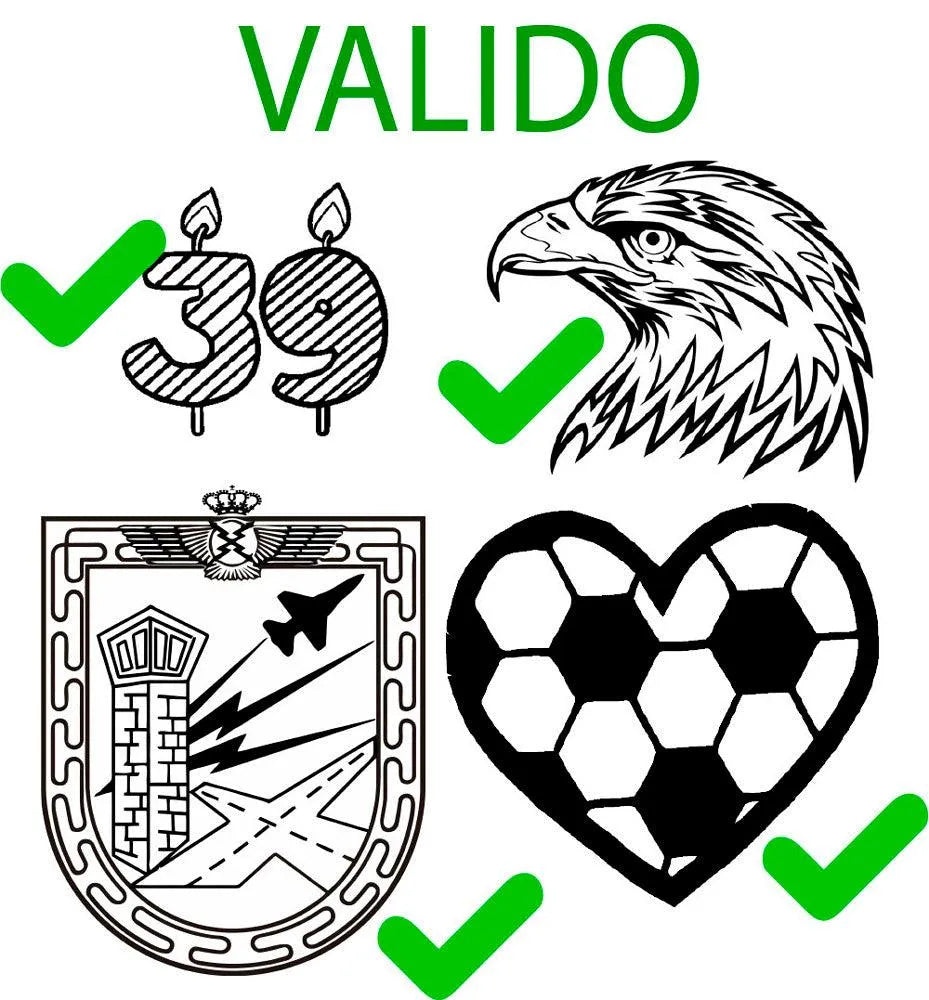 Ejemplos válidos para grabado láser