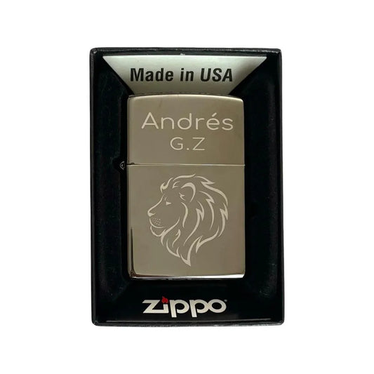 Encendedor Zippo Personalizado Black Ice en caja de regalo Zippo