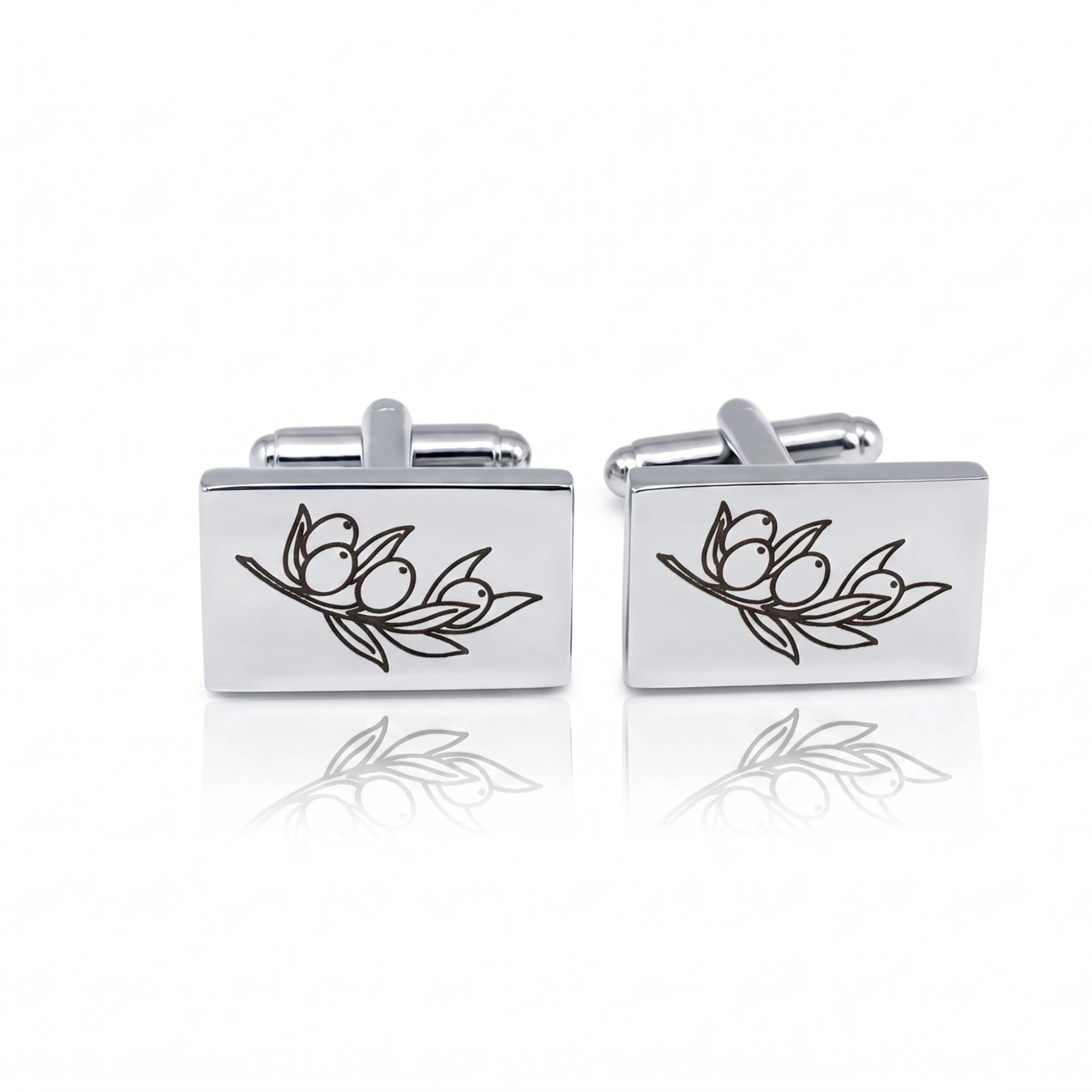 Gemelos de boda personalizados con dibujo grabado a láser