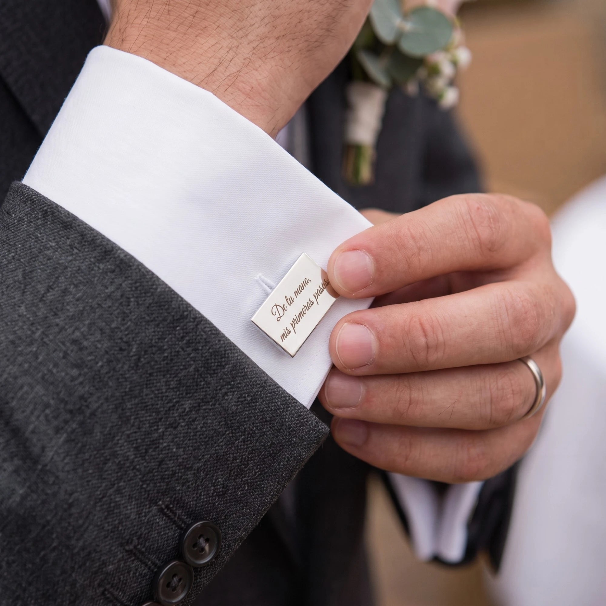 Gemelos de boda personalizados para novio, padrino y testigos