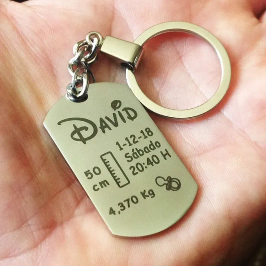 Llavero recién nacido personalizado para regalo bautizo