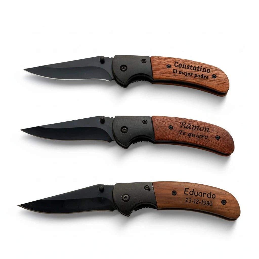 Navaja acero personalizada plegable para regalo