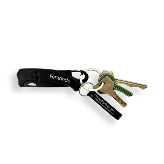 Navaja personalizada con mosquetón para regalar