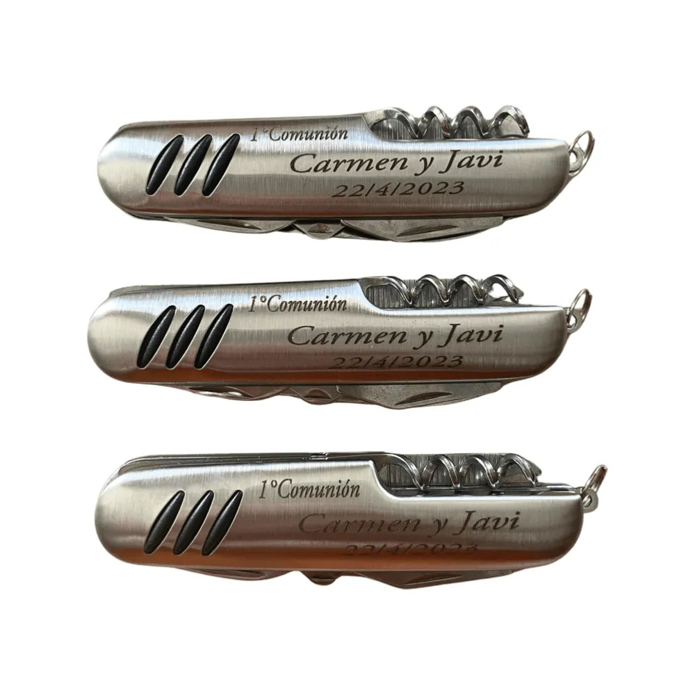 Navajas multiusos personalizadas para regalo invitados comunión 