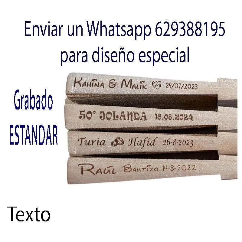 Personalización abanicos de corcho