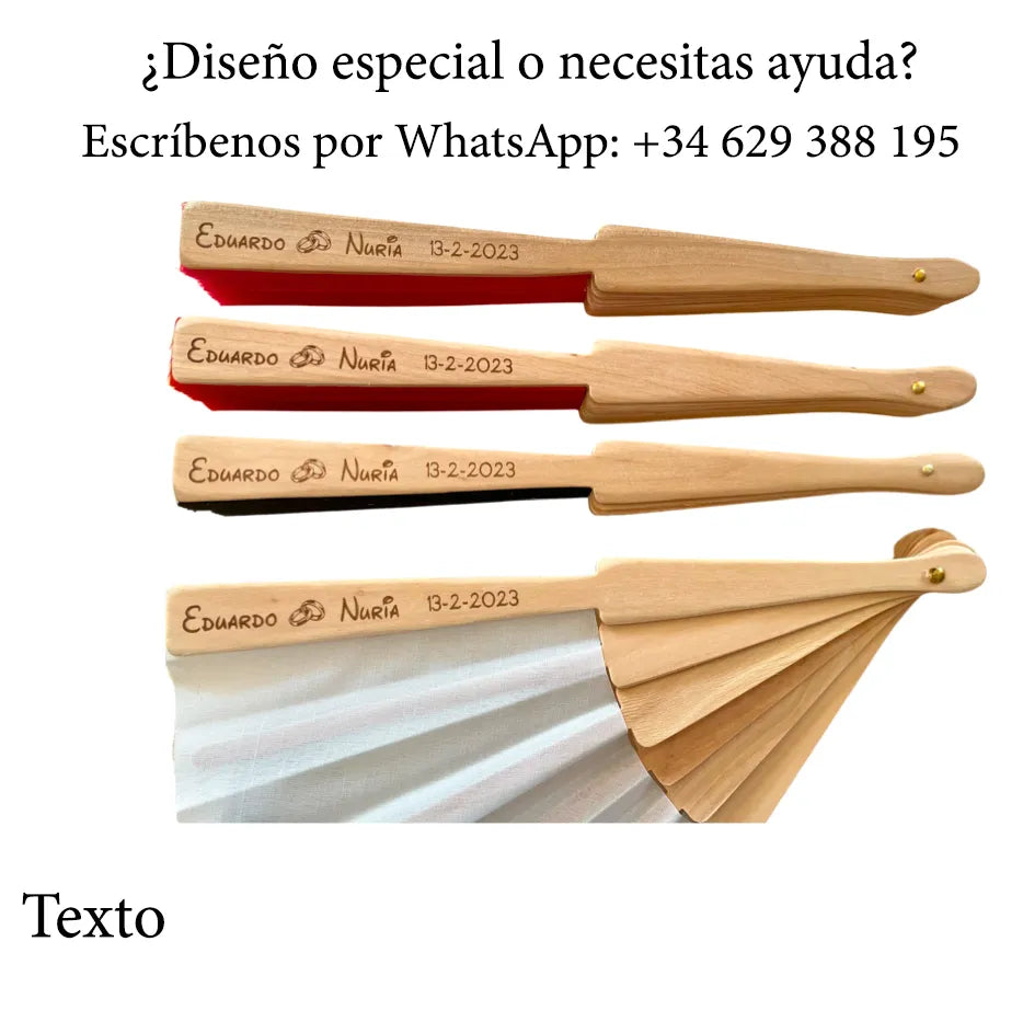 Personalización Abanicos de madera