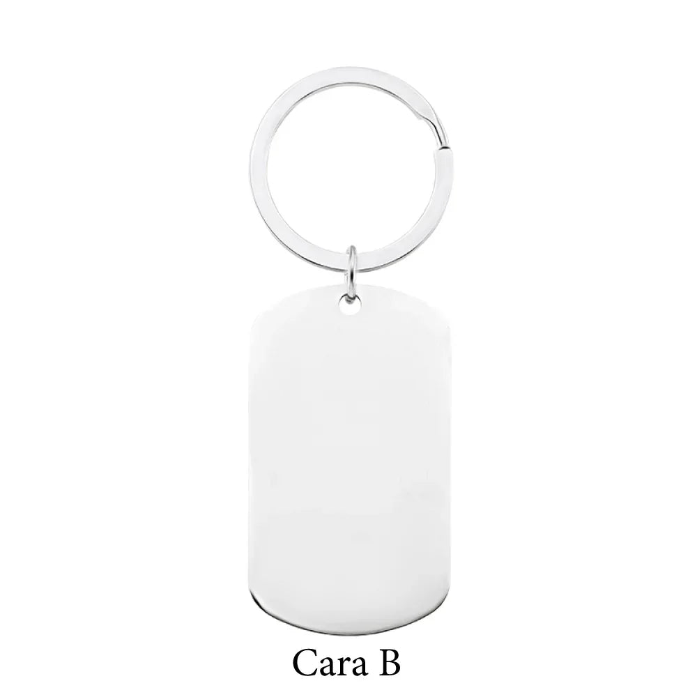 Personalización cara B llavero recién nacido grabado