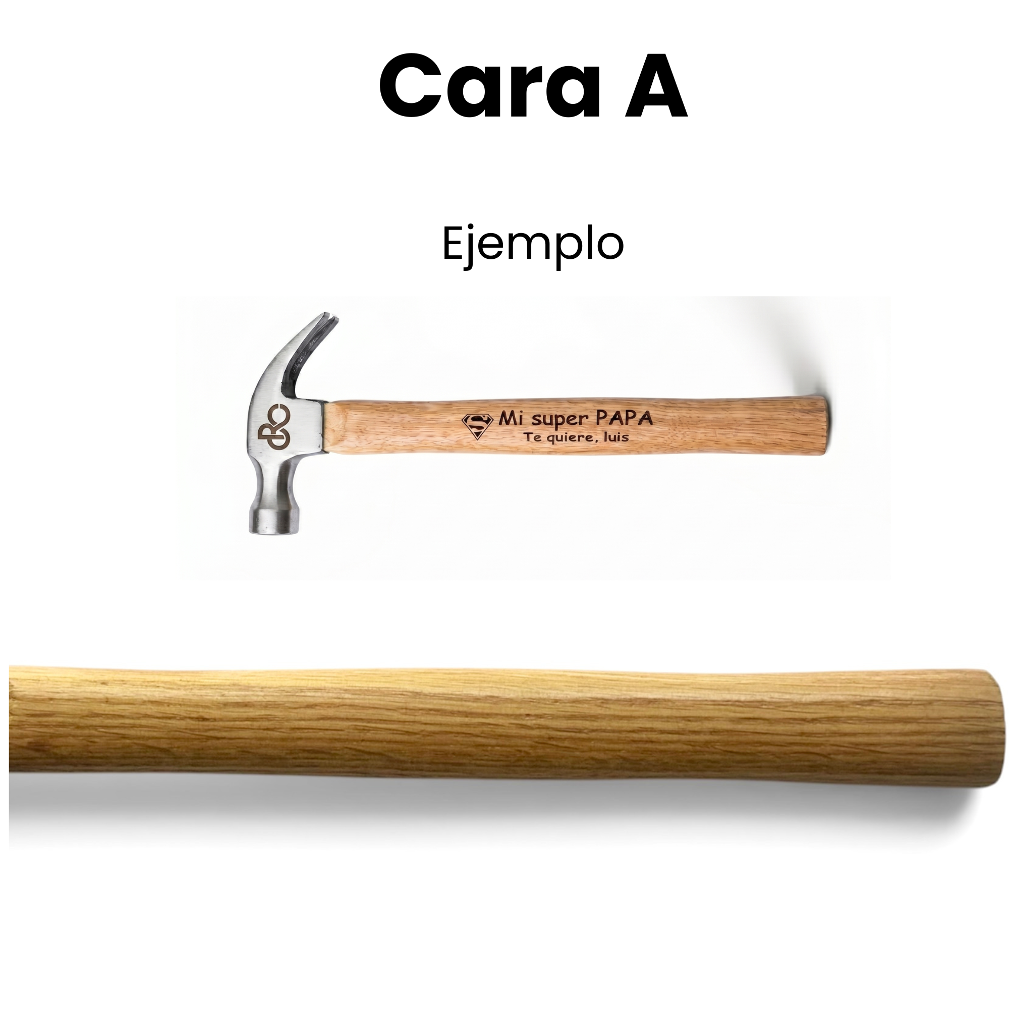 Personalización Martillo Grabado Cara A