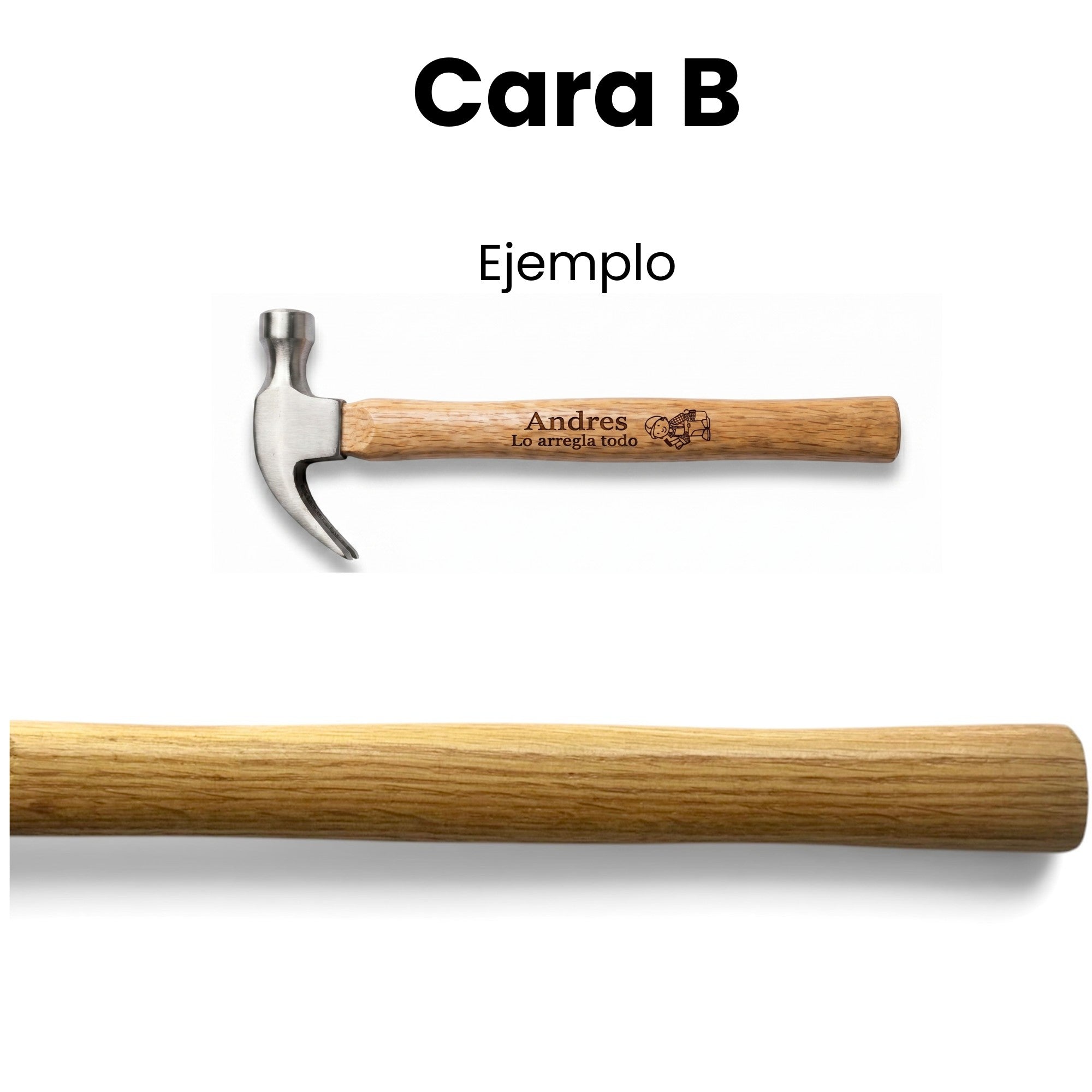 Personalización Martillo Grabado Cara B