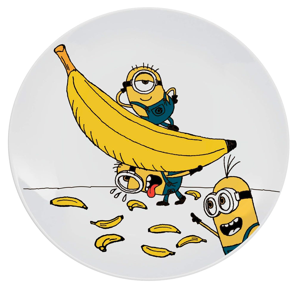 Plato juego de cubiertos infantiles personalizados Minions